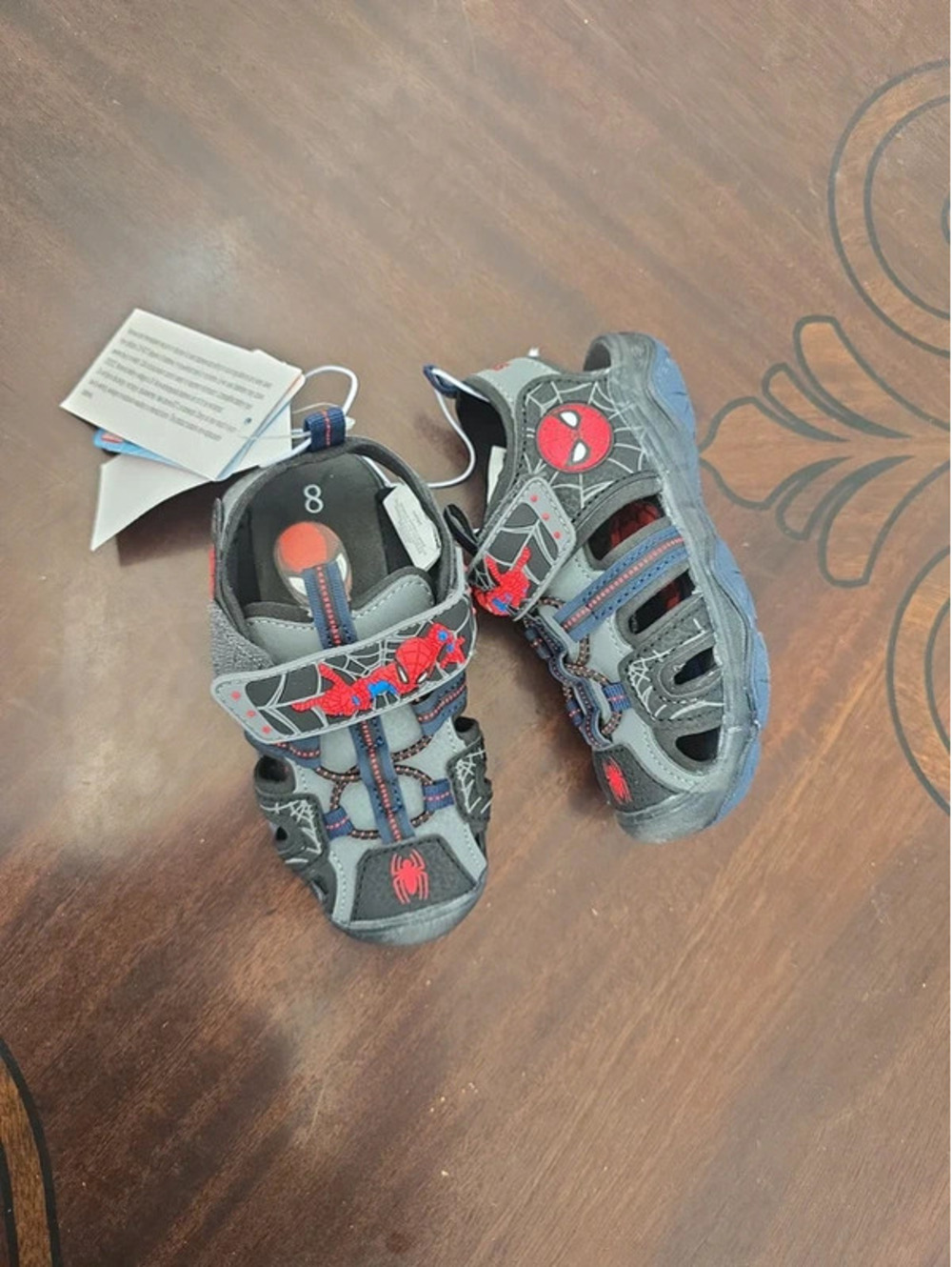 Size 8 brand new toddler sandals from spider man item 1058 box G2
